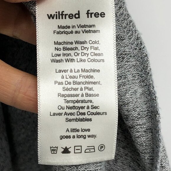 Aritzia Wilfred Free Grey Brinkley Dress Reposa Off One Shoulder Mini Dress S - Picture 9 of 16